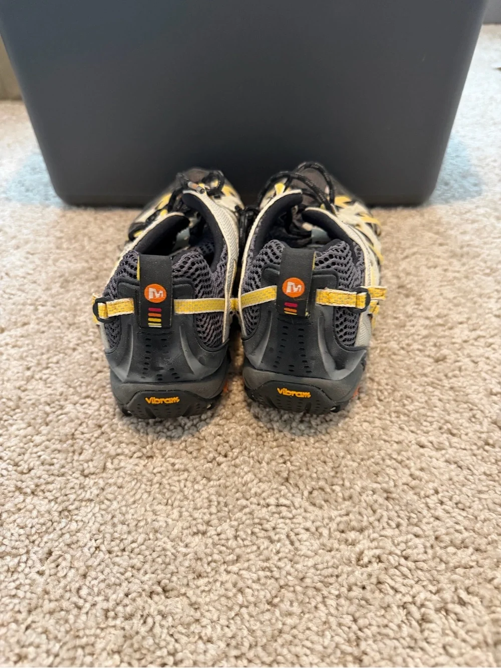 Merrell Continuum Waterpro Maipo Hiking Water Shoes Charcoal Yellow Size 9